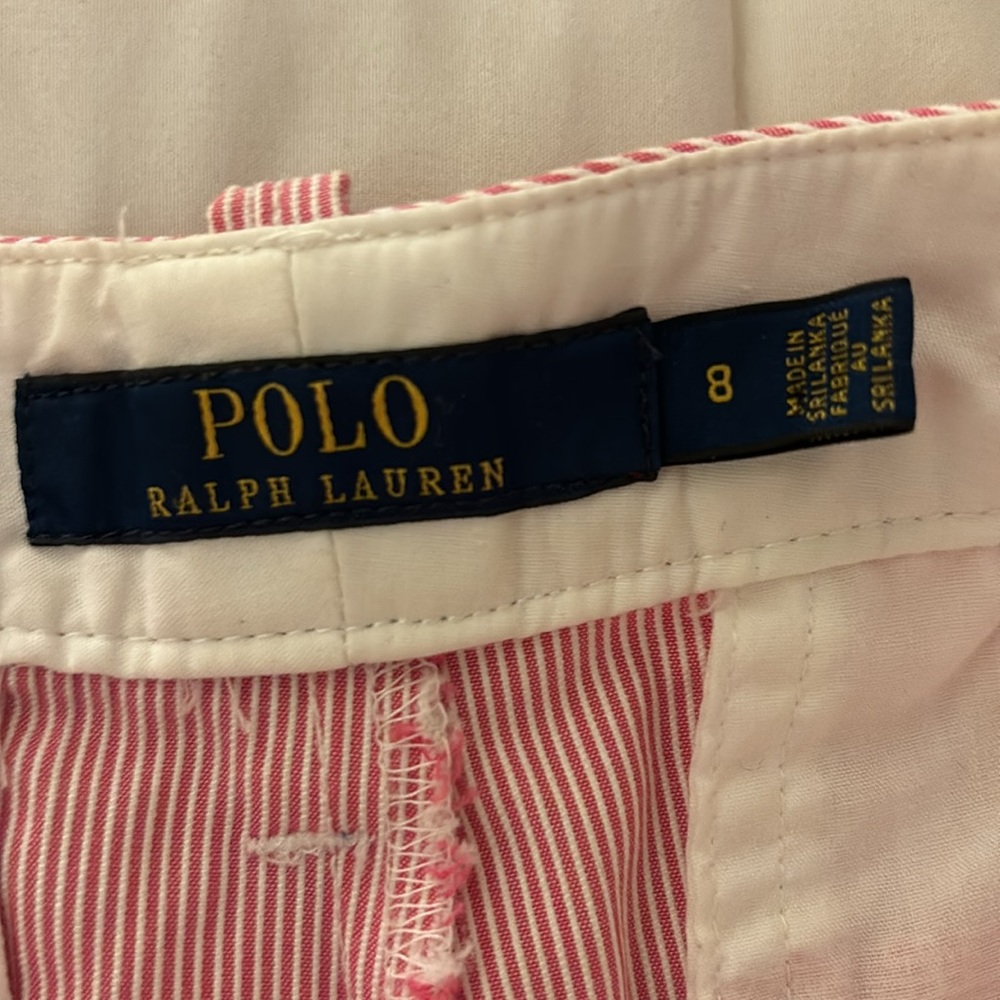Polo by Ralph Lauren pink/white striped shorts - Picture 2 of 8